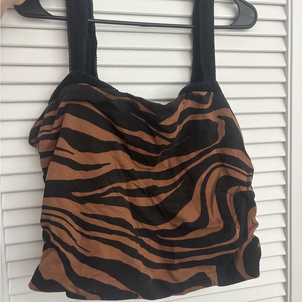 Free People Zebra Print Women's Top